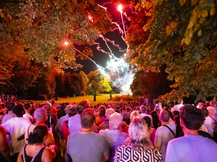 Feuerwerk im Sarasinpark